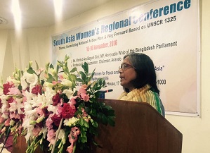 Hon’ble MP Mahbub Ara Begum Gini addressing the event