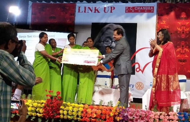 Women being awarded by Mr Prasanta Chandra, the Managing Director of PC Chandra Group 